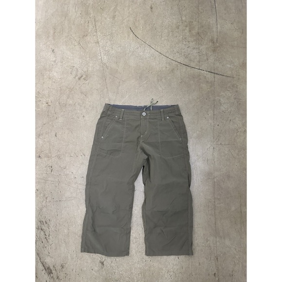 Kuhl Capri Pants Womens Sz 10 Outdoors  Hiking Trail Embroidered Green - Picture 4 of 4